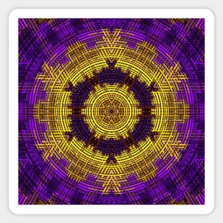 Weave Mandala Yellow and Green Sticker